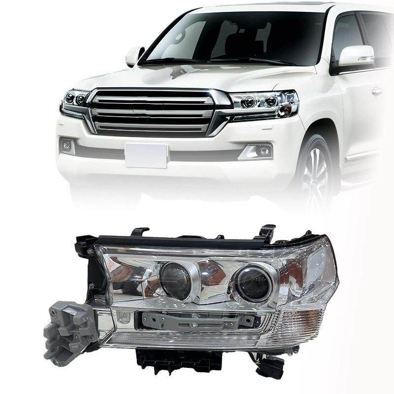 适用2016丰田酷路泽黑白底前大灯半总成81105-60K52/81106-60K52