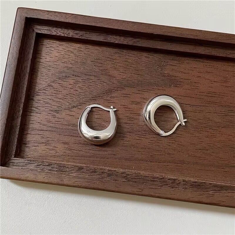 S925纯银耳饰 简约复古时尚福袋耳扣 气质基础百搭耳圈素款耳环,饰品/流行首饰/时尚饰品新,银饰耳饰,淘宝优惠券,粉丝福利购,淘宝优惠卷