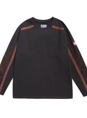 CAVEMPT C.E日系复古简约条纹圆领薄款宽松情侣男女上衣学院风潮