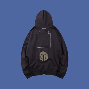 CAV EMPT C.E 19AW 超火日系潮牌水洗刺绣骰子魔方帽衫CE男女卫衣