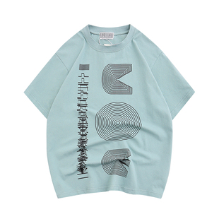 CAVEMPT 迷幻复古CE圆领几何图案短袖休闲t恤男 夏季ins超火