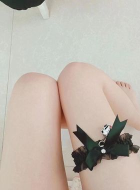 蕾丝可调洛丽塔软妹铃铛锁