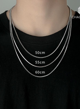 钛钢不褪色项链男韩式简约ins风蛇骨颈链百搭街头嘻哈潮酷基础款