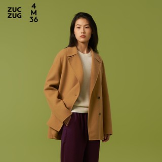 素然ZUCZUG 4M36 女士休闲舒适保暖时尚双面呢短大衣