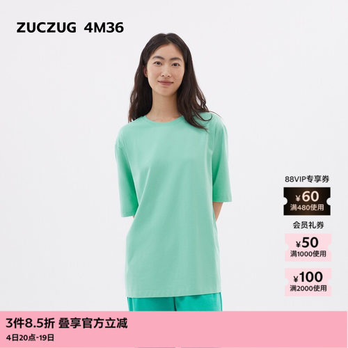 ZUCZUG4M36针织布超宽松短袖T恤
