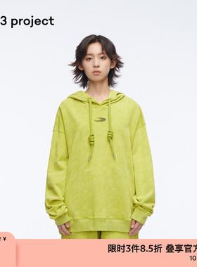 素然3ge3 project 秋季女士纯棉毛连帽卫衣