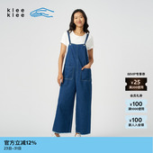 新品 女士时尚 素然klee 夏季 基础环保棉无弹牛仔背带裤 klee