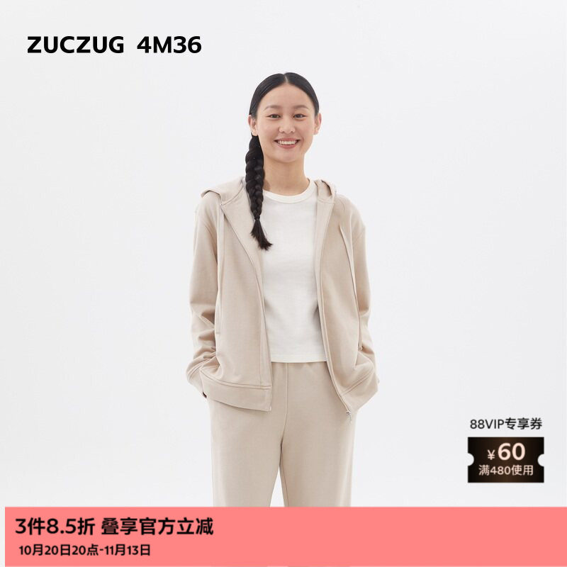 ZUCZUG4M36毛圈针织布带帽卫衣
