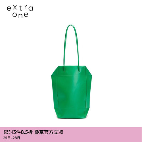 平纹牛皮简约折叠便携大号托特包