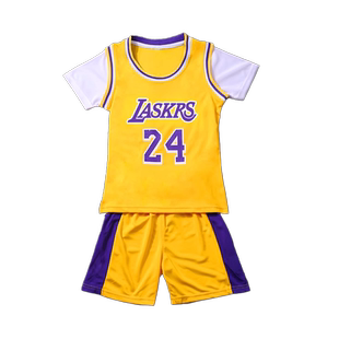 科比24号球衣儿童篮球服男童詹姆斯女库里速干少儿训练服套装定制