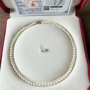 8圆型项链送妈妈女友母亲节礼物气质 正品 天然淡水珍珠项链5