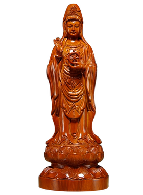 观世音菩萨佛像红木供奉工艺品