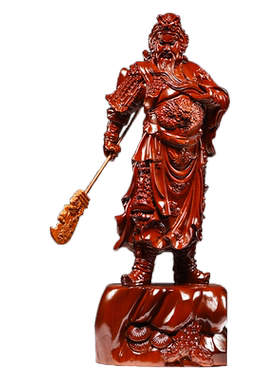 花梨关公武财神店铺开业送礼木雕