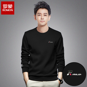 2025新款 Romon 圆领宽松印花长袖 秋冬季 罗蒙卫衣潮牌大码 卫衣男士