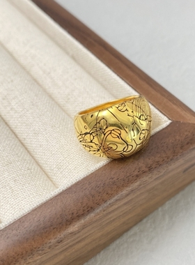 法国小众Aurelie Bider戒指复古雕花设计个性夸张vintage指环