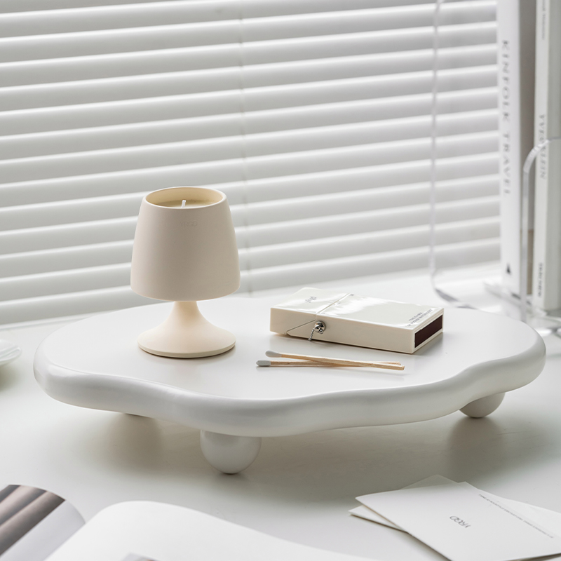 木质简约香薰托盘奶油风