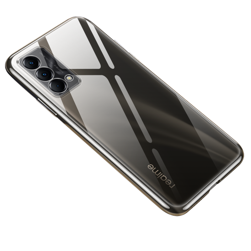 彪翔 真我Q3Pro狂欢版手机壳透明软壳微磨砂黑色保护套全包防摔男女