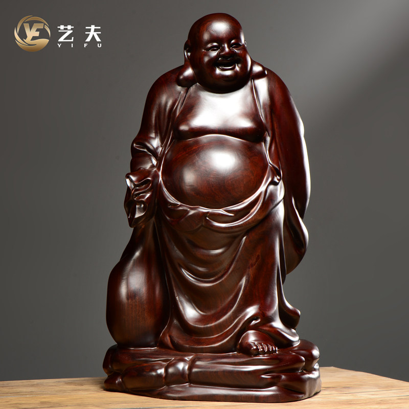 布袋家居客厅红木工艺弥勒佛像