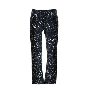 WHITE 型 条纹泼漆紧身牛仔裤 版 OMYA074F22DEN0011001 修身 OFF