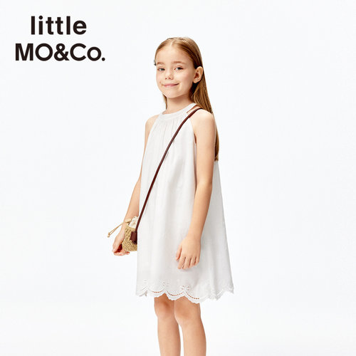 little moco童装 女童 甜美 无袖连衣裙子