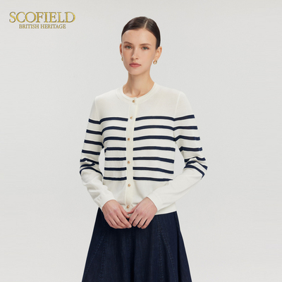 Scofield条纹开衫SFCKF24020