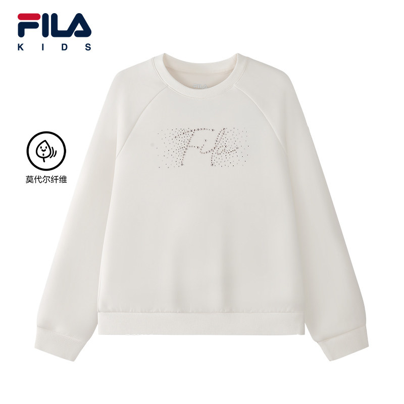 FILA斐乐儿童卫衣2026年春季新款女童中大童套头上衣K12G612206