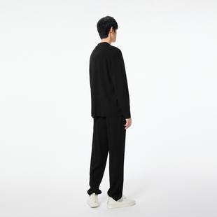 MM麦檬男装23年春新品黑色polo领针织经典百搭针织开衫9E2230131