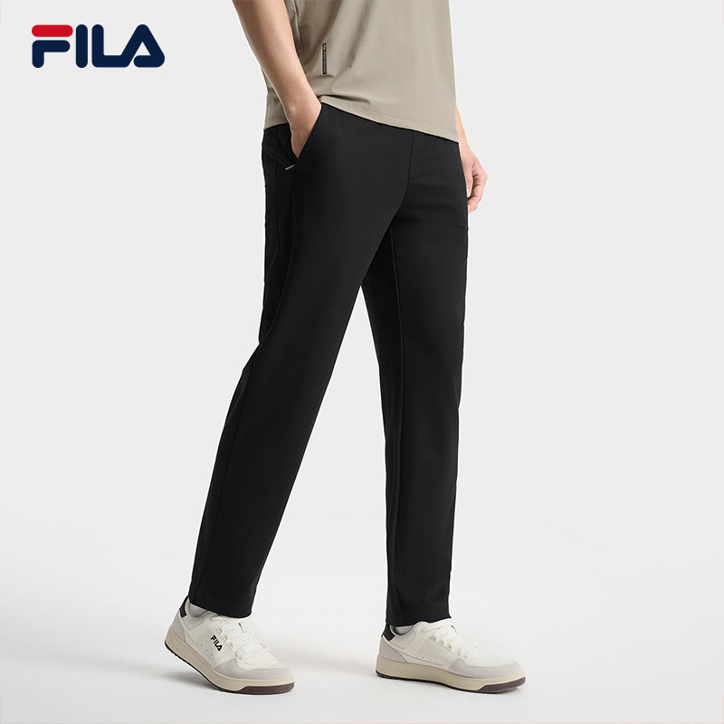 FILA 斐乐男士针织长裤夏季时尚简约基础休闲直口裤F11M523601A