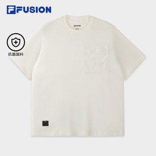 章昊同款FILA FUSION斐乐男子短袖衫2026棉抗菌T恤T11M613102F