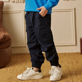 eland kids童装 男童潮流宽松帅气束脚工装裤EKTAD4901B