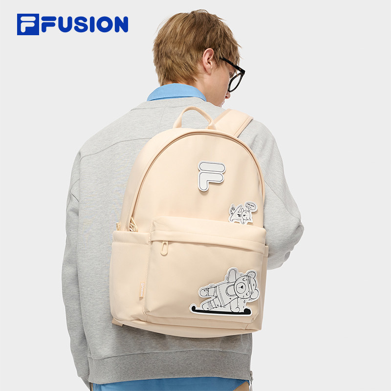 FILA FUSION斐乐中性背包2025秋季新休闲大容量书包T13U532105F