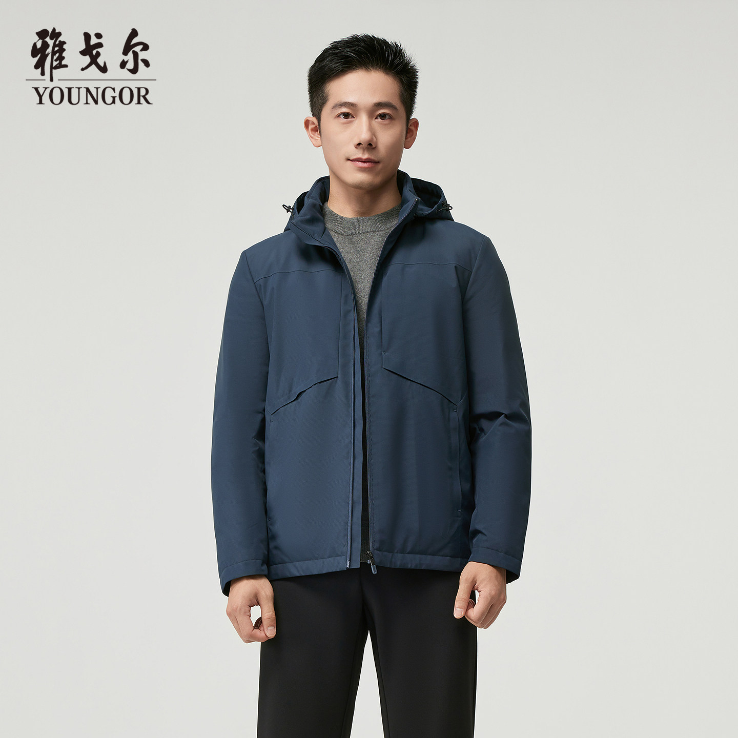 雅戈尔男士羽绒服冬季官方商务休闲保暖羽绒服男YSYD435732HTA