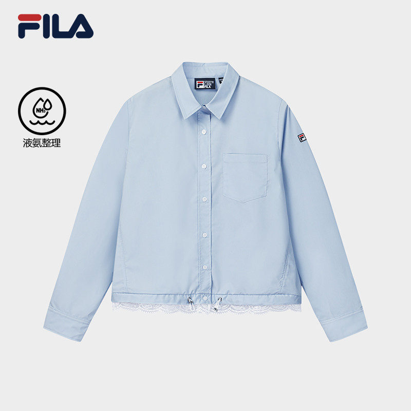 FILA 斐乐官方女士梭织外套2026秋舒适休闲衬衫上衣F11W638703F