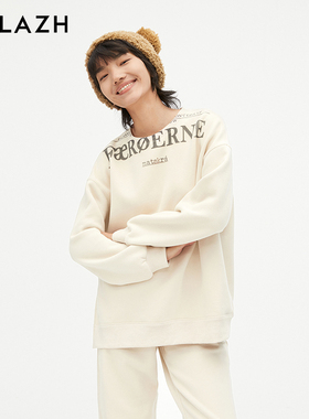 URLAZH有兰 圆领宽松休闲长袖卫衣女JM3SW01