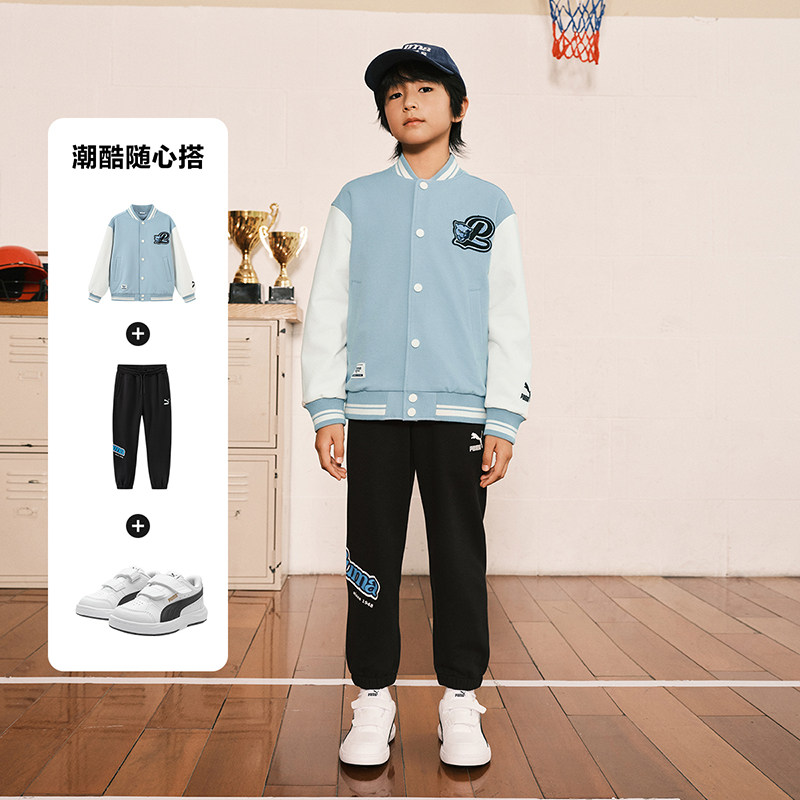 PUMA彪马儿童男童针织便服棒球服领口休闲运动353324105102