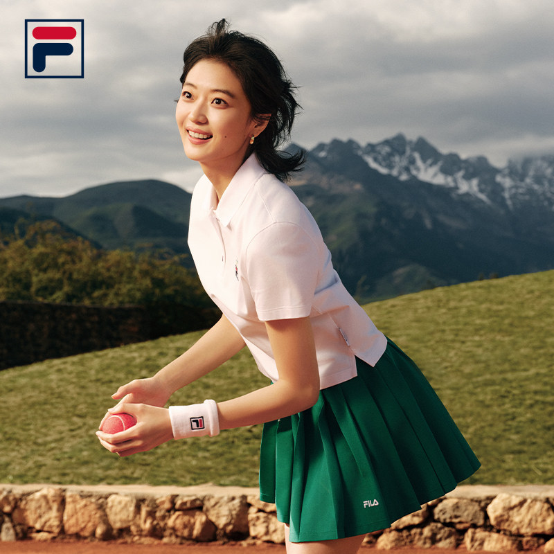孙千同款FILA 斐乐官方女苏珊裙2026网球运动A11W633320F