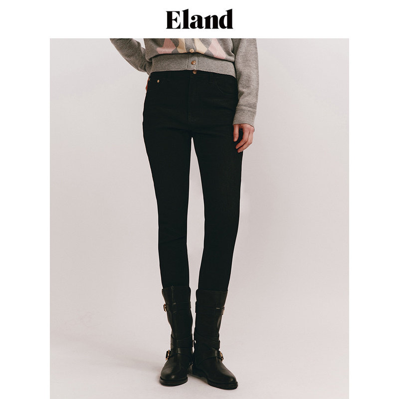 E.LAND 女士简约时尚牛仔裤EETJE23E05
