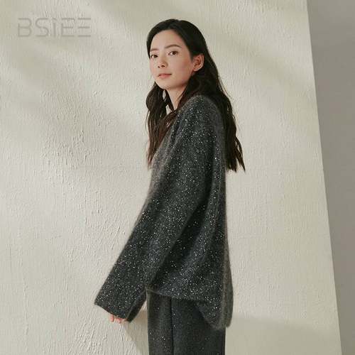 本涩女士简约时尚针织衫E06212C08