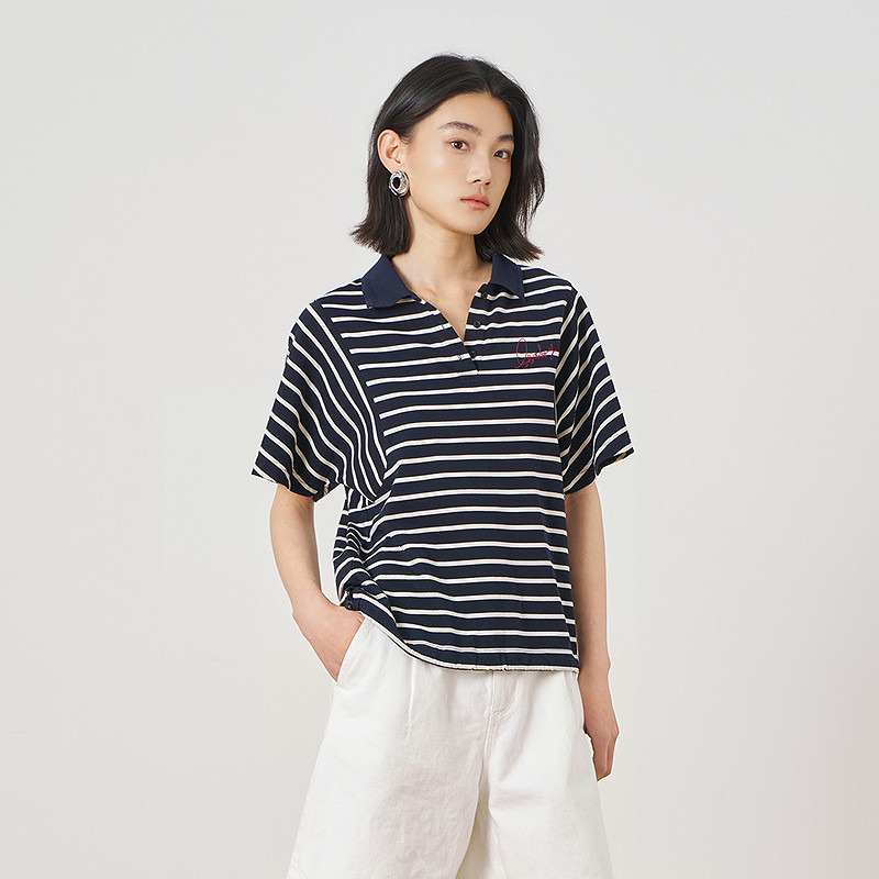 OTT女士时尚休闲条纹T恤OE63009128