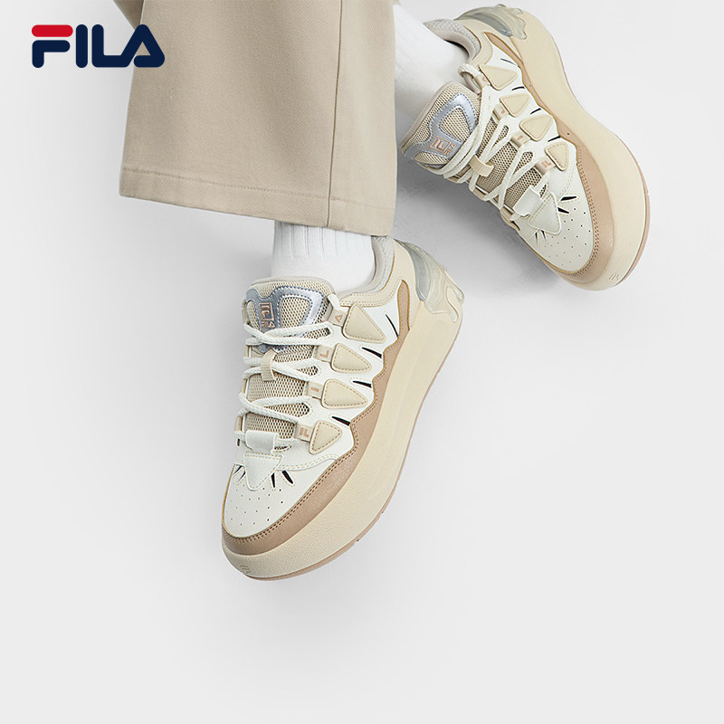 FILA 斐乐女鞋CARROT摩登板鞋新厚底萝卜鞋面包休闲鞋F12W511208F