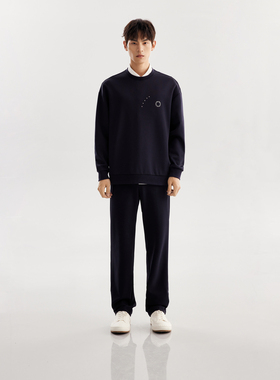 MM麦檬男装 圆领长袖宽松套头卫衣 9G1200011