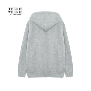 TeenieWeenie小熊女装卫衣2025秋简约休闲宽松舒适连帽外套