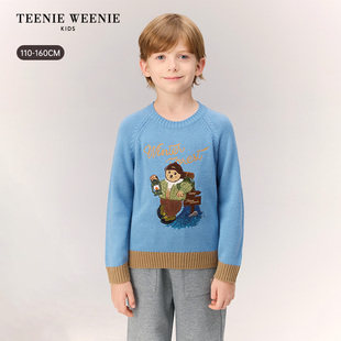 TeenieWeenie Kids小熊童装 男童套头针织衫圆领毛衣