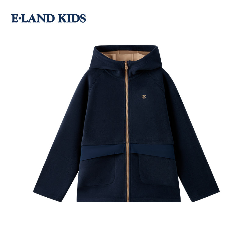eland kids童装男童女童外套 学院风 连帽