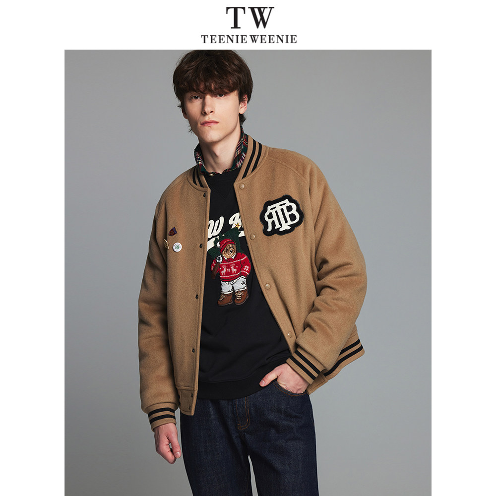 TeenieWeenie小熊男装2024春季新款宽松版型休闲外套TNJW241104A