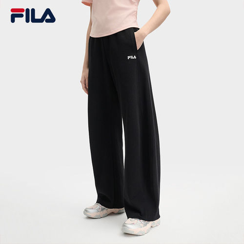 FILA斐乐女士针织长裤2026夏季时尚休闲阔腿运动裤F61W629699A
