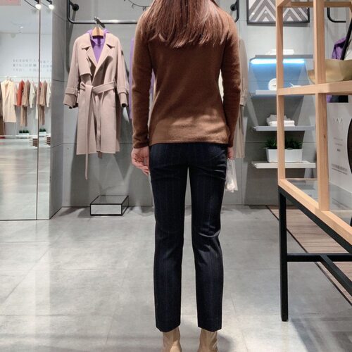 麦檬女士简约修身休闲裤599C250221-1