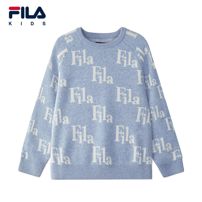 FILA KIDS斐乐童装女大童毛衣2025冬休闲编织衫潮K12G542403