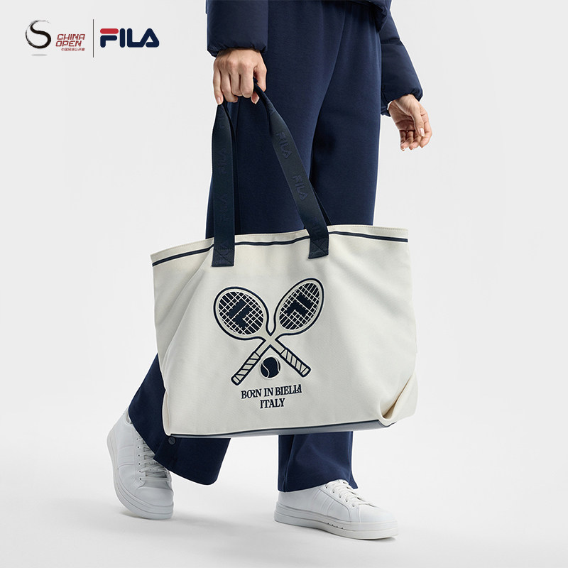 FILA 斐乐官方女包提包2025冬运动单肩包大容量托特包A13W543162F