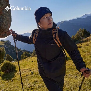 哥伦比亚男热能三合一防水外套鸭绒内胆700蓬XE5418